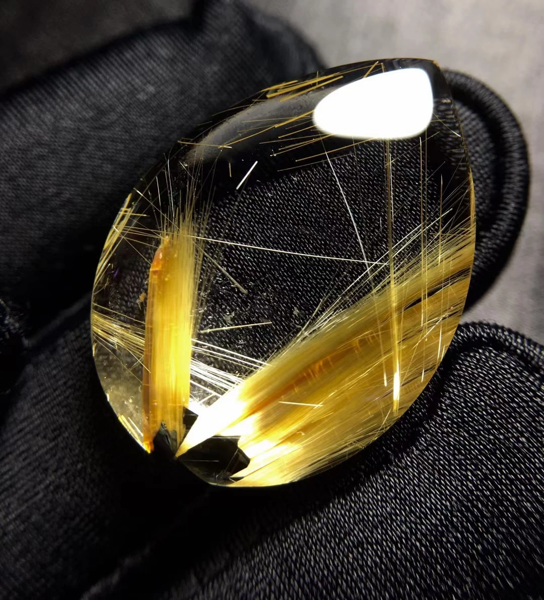 Натуральное золото рутилированный кварц бриллиантовый ювелирные изделия 30*22*7 2