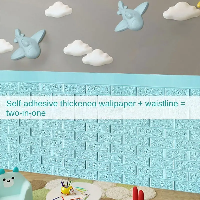 

XPE Kick Line Wall Sticker One-piece 3d Three-dimensional Self-adhesive Children's Tatami Bedside Soft Bag Wallpaper