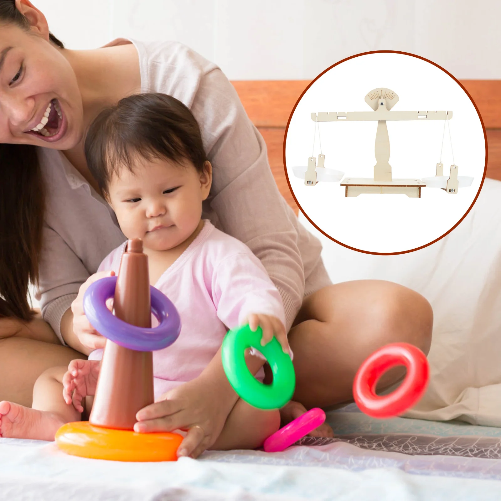 

1 Set Children DIY Balance Scale Education Learning Kit Wood Model Assembly Kits