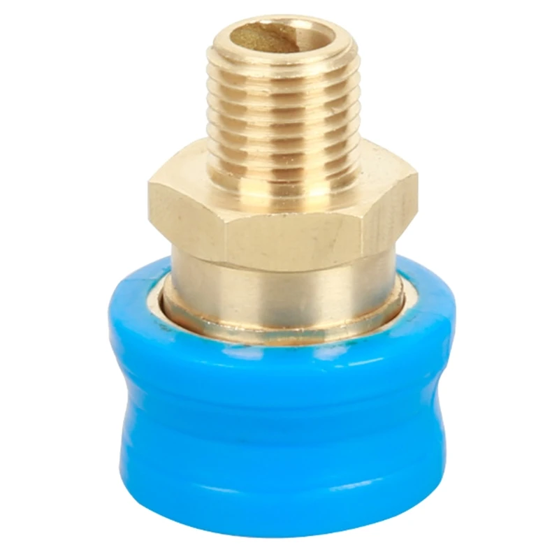 

G1/4 Live Quick Plug with Blue Sleeve Pa Foam Pot All-copper Adapter Garden Hose