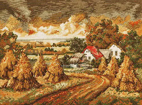 

14/16/18/27/28 высококачественный красивый Счетный Набор для вышивки крестиком живописный деревенский коттедж 44-34