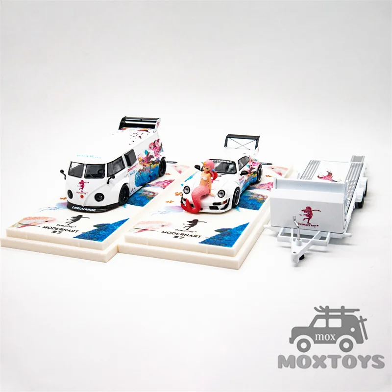 Литая под давлением модель автомобиля ModernArt x DOROTHY 1:64 T1 van / RWB 964 Limited 999