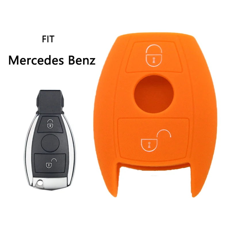 

Silicone Car Key Case Cover For Mercedes Benz A Classe A180 A200 A260 C E S CLK W214 W211 Auto Accessories Interior Women Men