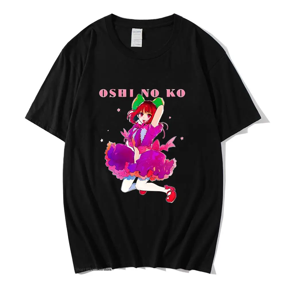 

Kawaii Women Shirt Oshi No Ko T-Shirts Cartoon Anime Clothes 100% Cotton Summer Men Clothing Streetwear Cartoon Tee-shirt Y2k