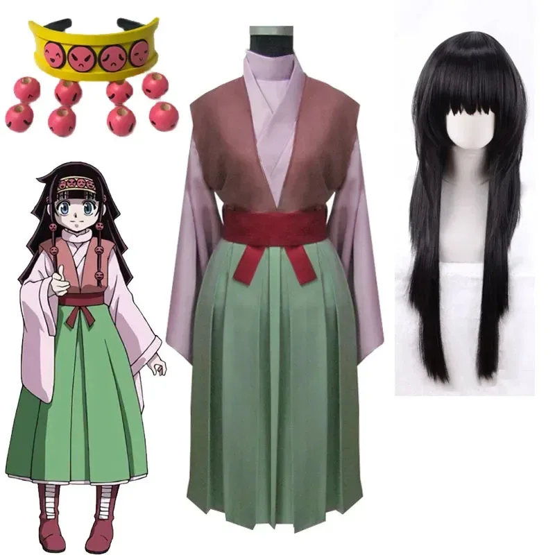 Фото ❤ HUNTER×HUNTER Alluka Zoldyck Косплей Костюм Aruka Zorudikku Аксессуары для парика Головные уборы ручной работы Реквизит из бисера ★ ❤ ★ №1