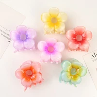 sweet lovely flowers hair claw temperament fairy hair clip for women girls princess headwear ponytail holder styling tools