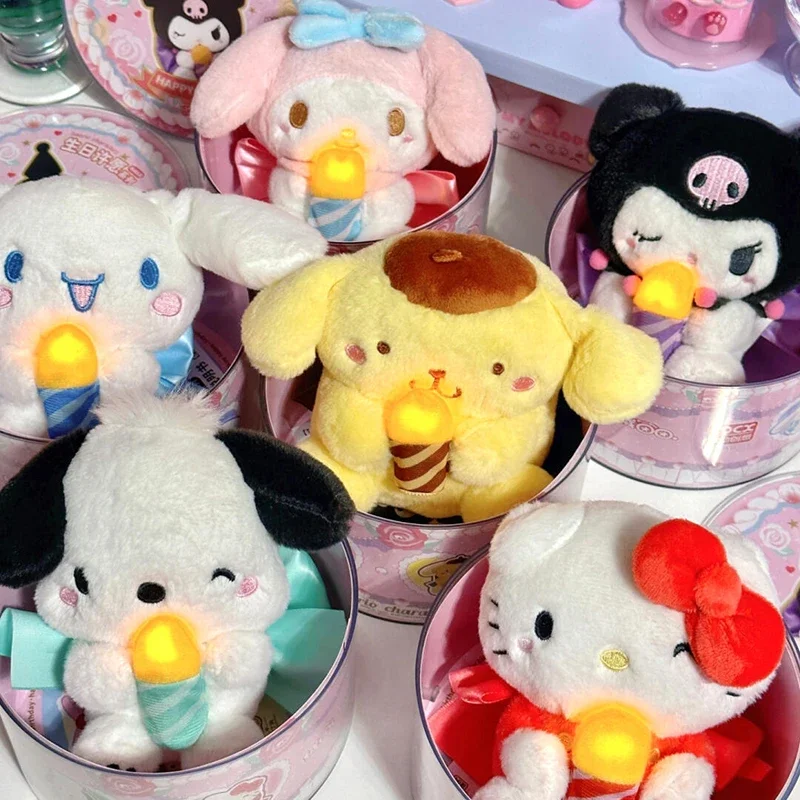 Оригинальная серия Sanrio Happy Birthday плюшевая слепая коробка игрушки Kitty Kuromi Cinnamoroll