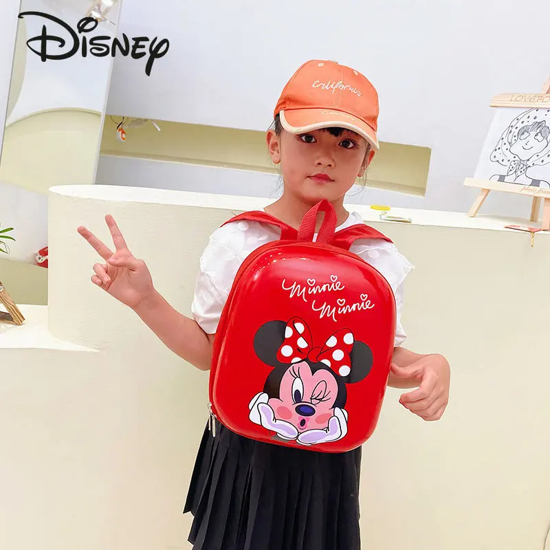 Disney New Children's Backpack Fashion High Quality PVC Eggshell Bag Cartoon Cute Versatile Lightweight Student Backpack