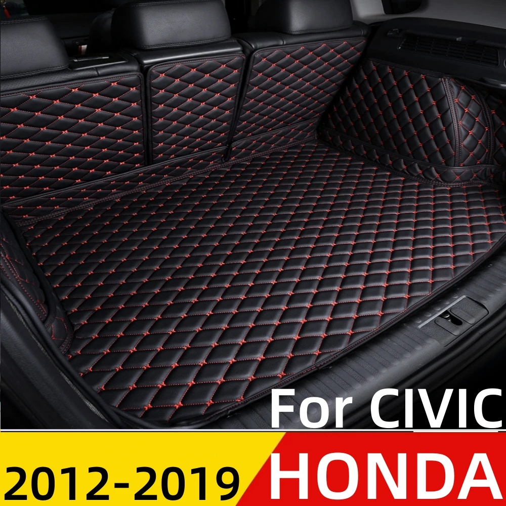 

Коврик для багажника автомобиля для HONDA Civic 12-19, для любой погоды, XPE, кожаный, под заказ, задний Чехол для груза, коврик, подкладка, задняя часть багажника, коврик для багажа
