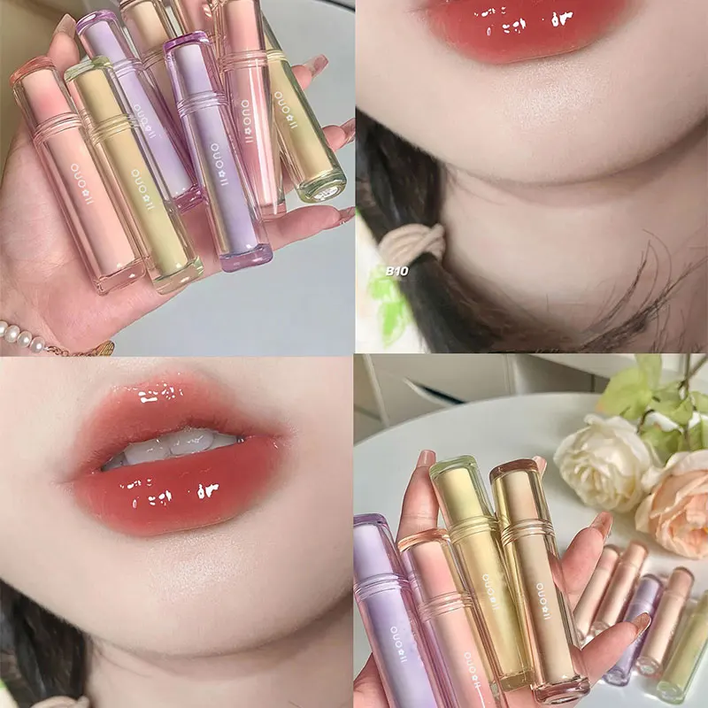 

Iced Tea Mirror Lip Glaze Watery Lip Gloss Waterproof Lasting Transparent Jelly Liquid Lipstick Womon Beauty Makeup Lip Cosmetic