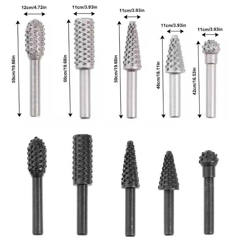 5 шт. напильник для резьбы по дереву рашпильное сверло деревообрабатывающее