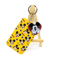 mickey mouse handmade lovely color flower key chain headset cover key ring cartoon charm bag pendant car key chain girl