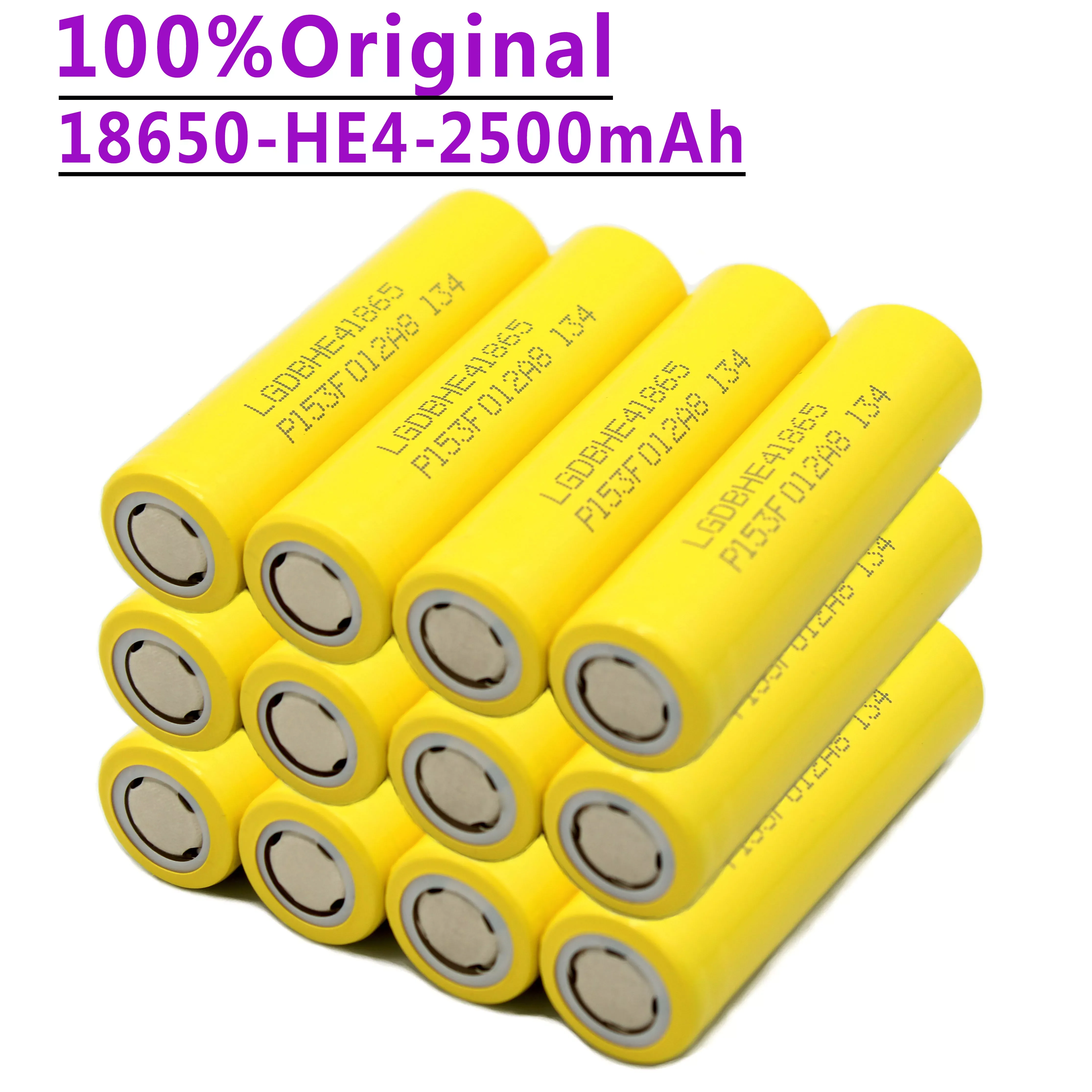 

NEW2023 100%.Original.recargable.HE4-batería. de litio,3,7 V, 2500mAh,para.18650.HE4.25A, juguetes,linterna, herramientas.