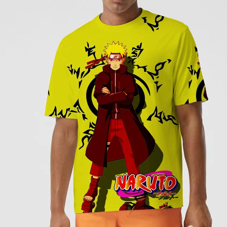 

New Fashion Summer Hip Hop Casual T Shirt Men Naruto Harajuku T Shirt Akatsuki Tissue Print Plus Size T Shirt