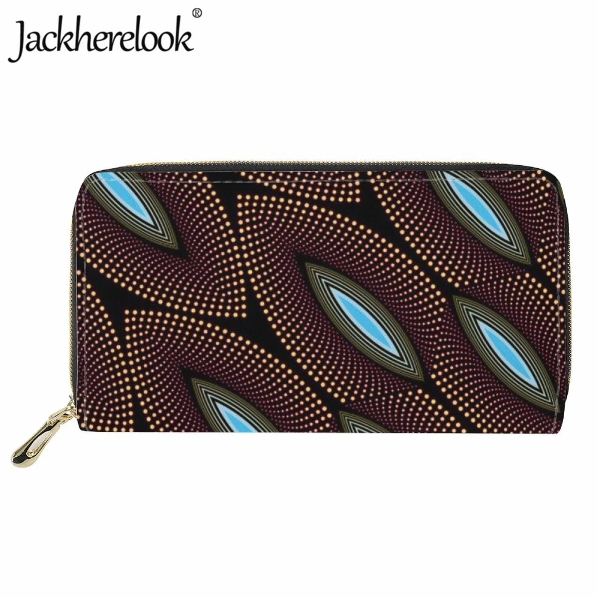 

Jackherelook Vintage Women's Wallet Somali Art Style Pattern Print Long Money Bag Ladies Purse Casual Luxury Card Holder Wallets