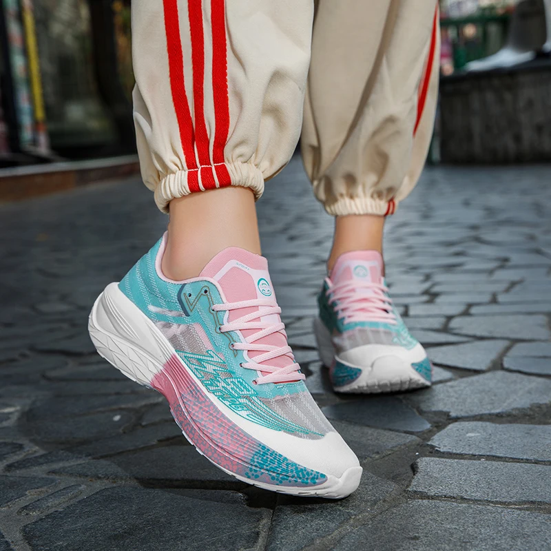 Ultralight No Carbon Plate Men Running Shoes Women Mesh Breathalbe Cushioning Athletic Sports Jogging Shoes Training Sneakers