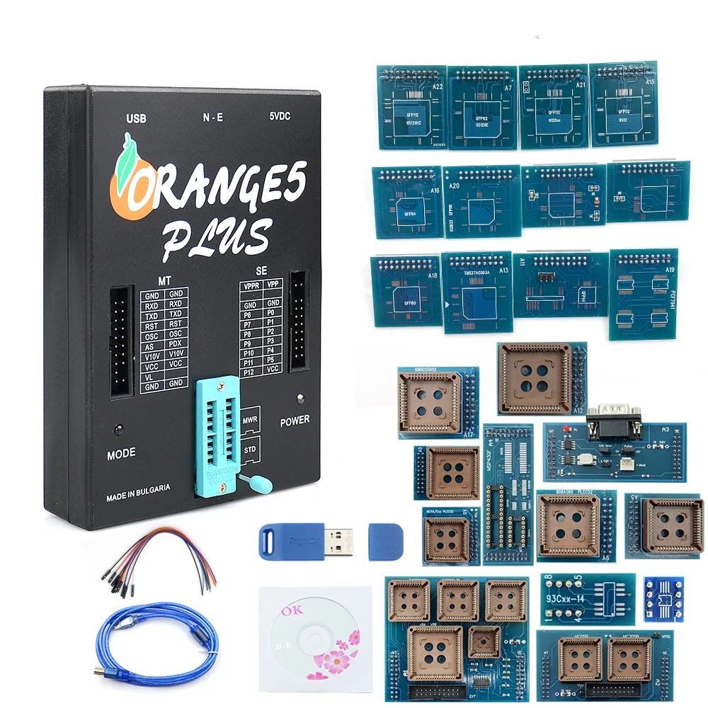 

OEM Orange5 plus v1.35 Programmer Device Orange 5 With Full Adapters Enhanced Function Software Orange 5 plus with USB dongle