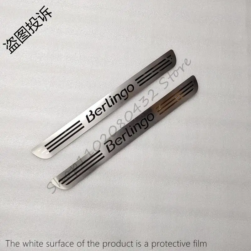 

for Citroen Berlingo B9 MK2 II 2008 - 2019 Door Sill Scuff Plate Kick Guard Pedal Threshold Step Protector Stainless Car-styling