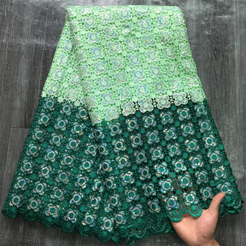 Кружево SJD Африканское водорастворимое кружево с блестками 2024 новинка женское