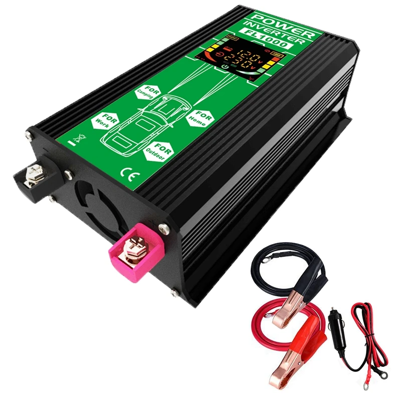 

1000W Digital Car Inverter DC 12V To AC 220V Dual USB Modified Sine Wave Converter Car Power Inverter Charger Adapter