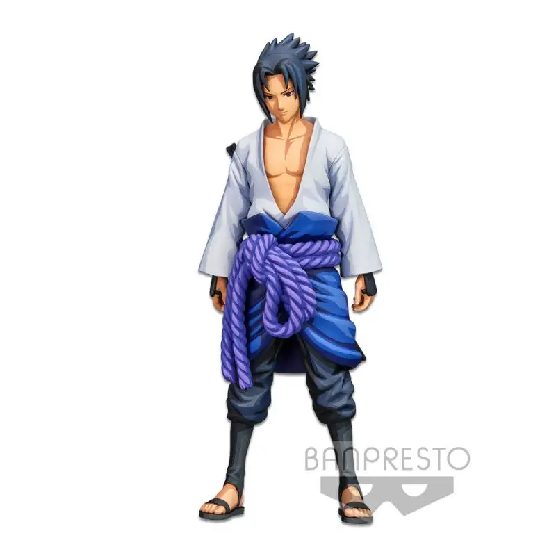 

27cm BANDAI Naruto: Shippden Uchiha Sasuke Anime Figure Peripheral Doll Model Desktop Decoration Children's Birthday Gift