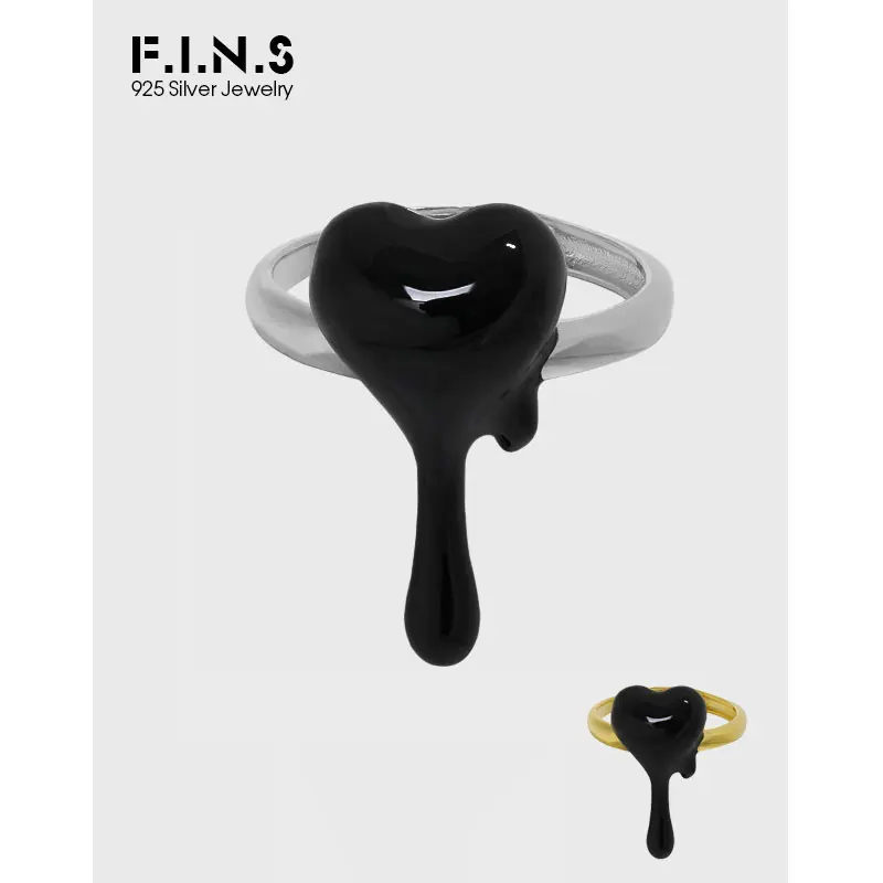 

Женское кольцо из серебра 925 пробы, с черной лавой