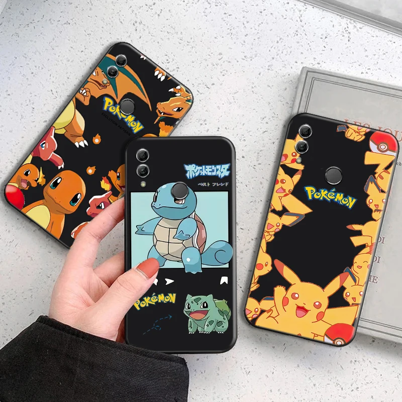 

Pokémon Japanese Anime Phone Case For Huawei Honor 7A 7X 8 8X 8C 9 V9 9A 9S 9X 9 Lite 9X Lite 8 9 Pro Funda Back Soft