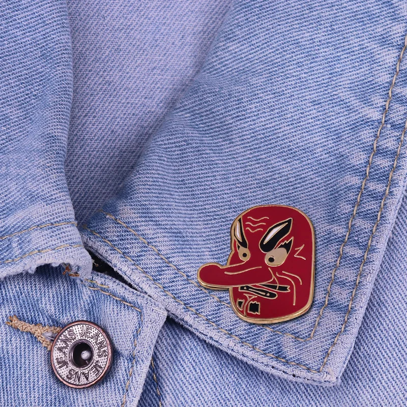 Эмалированная заколка Mugi Oni Tengu Yokai демоны дьявол дух зла инструмент кошка
