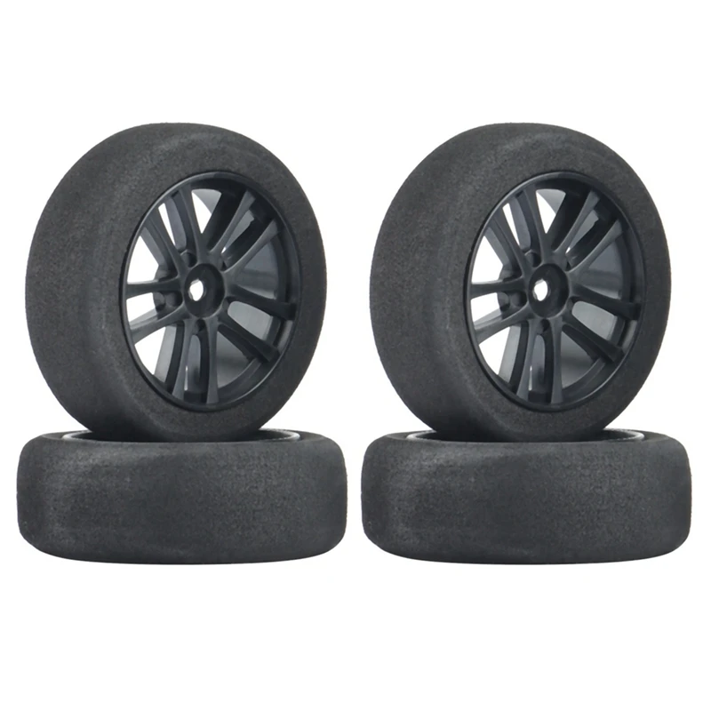 

4Pcs 66Mm Foam Tire Sponge Tyre Wheel Rim Set For Wltoys 144001 124016 124017 124018 124019 104001 RC Car Upgrade Parts