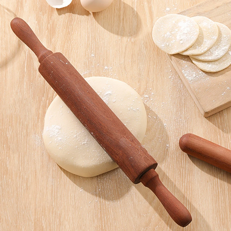 

Solid Wood Ebony Rolling Pin Round Head Noodle Stick Dumpling Skin Anti-mildew Non-stick Noodle Pressing Stick Rolling Pin