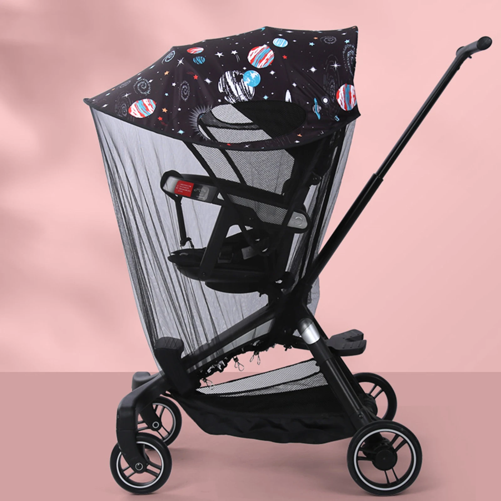 

Baby Stroller Sun Shade With Net Waterproof Foldable Pram Sun Shade Cover Adjustable Foldable Stroller Cover Sun Protection UPF5