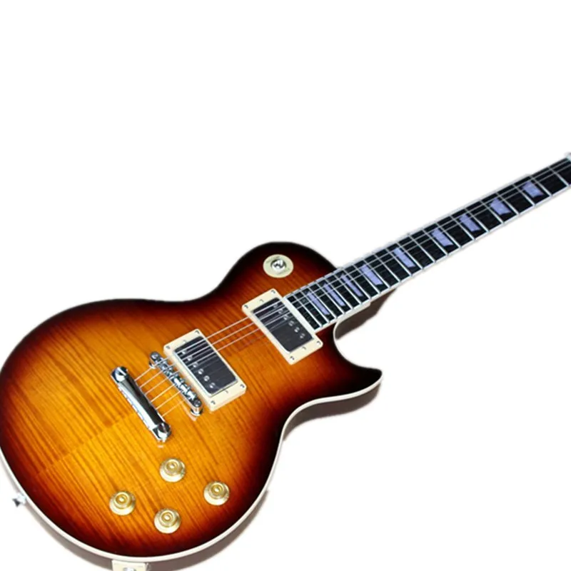 

Электрическая гитара Sunburst с изображением табака и белым жемчугом
