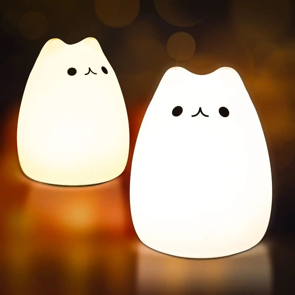Cute Cat Night Light Touch Sensor Table Lamp Luminary  Room Lights Home Decoration Lighting for Bedroom Gift Light Decor