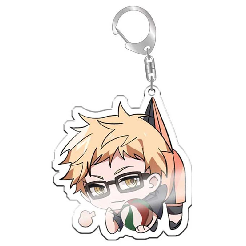 

Classic Anime Junior Volleyball Player Keychains For Women Men Acrylic Car Key Chain Ring Jewelry Teens Girl Bagpack Bag Pendant