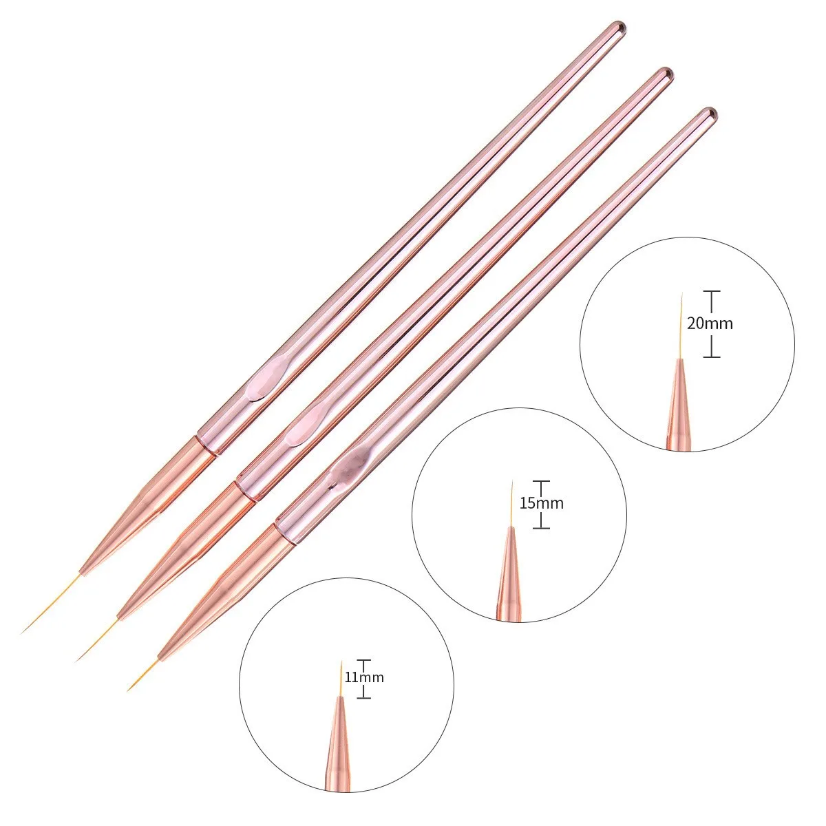 

3pc/set Painting Line Nail Art Pen Acrylic UV Gel Carving Design 3D Tips DIY Nail Brush Drawing Flower Stripe Pen Manicure Tools