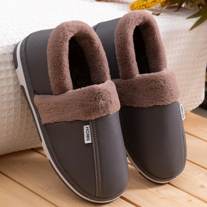Men's Indoor Home Warm Shoes Waterproof Non-slip Cotton-padd