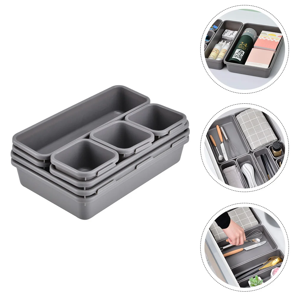 

Drawer Organizer Storage Tray Box Organizers Desk Closet Bin Boxes Drawers Toolbox Dresser Socks Holder Divided Flatware Kitchen
