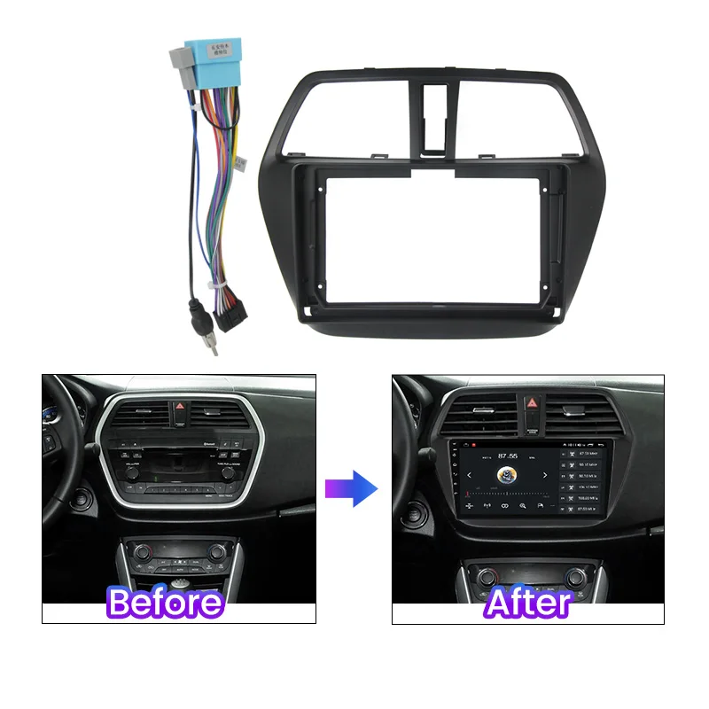 9-дюймовая автомобильная панель 2Din для Suzuki S-cross 2012 2013 2014 2015 2016 переходная пластина