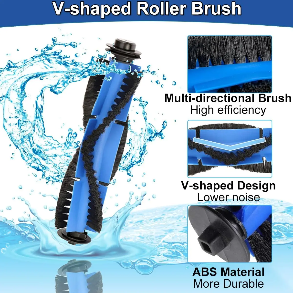 для робота-пылесоса Eufy 11S Max 2 основных роликовых щеток 8 боковых (упаковка из 10 шт.)