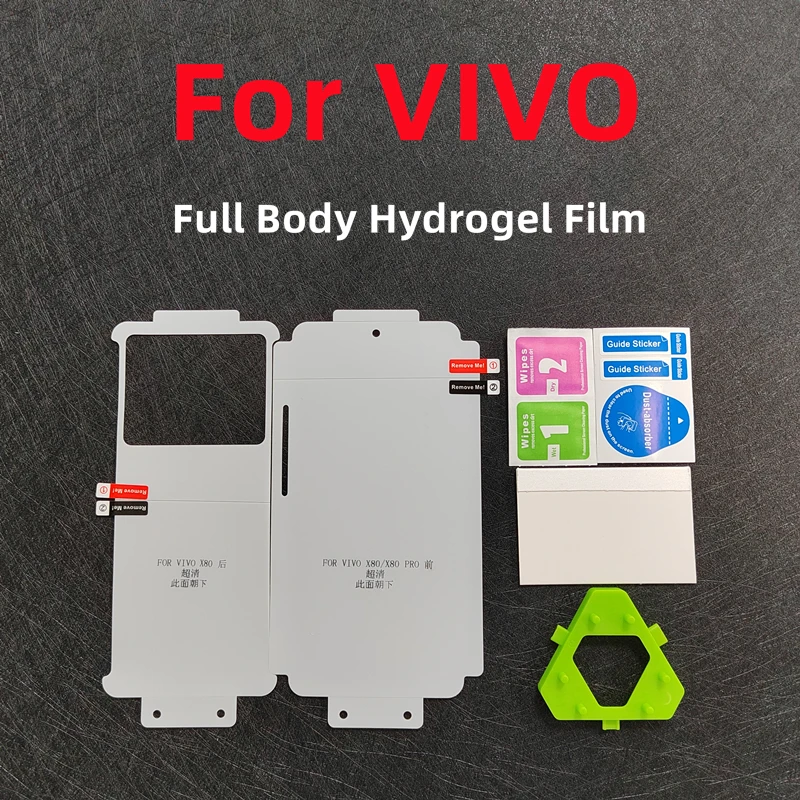 

4pcs Screen Protector for VIVO X80 X70 X60 Curved Screen X50 Pro Plus NEX3 NEX3S IQOO 8 9 S12 Pro Full Body Hydrogel Film