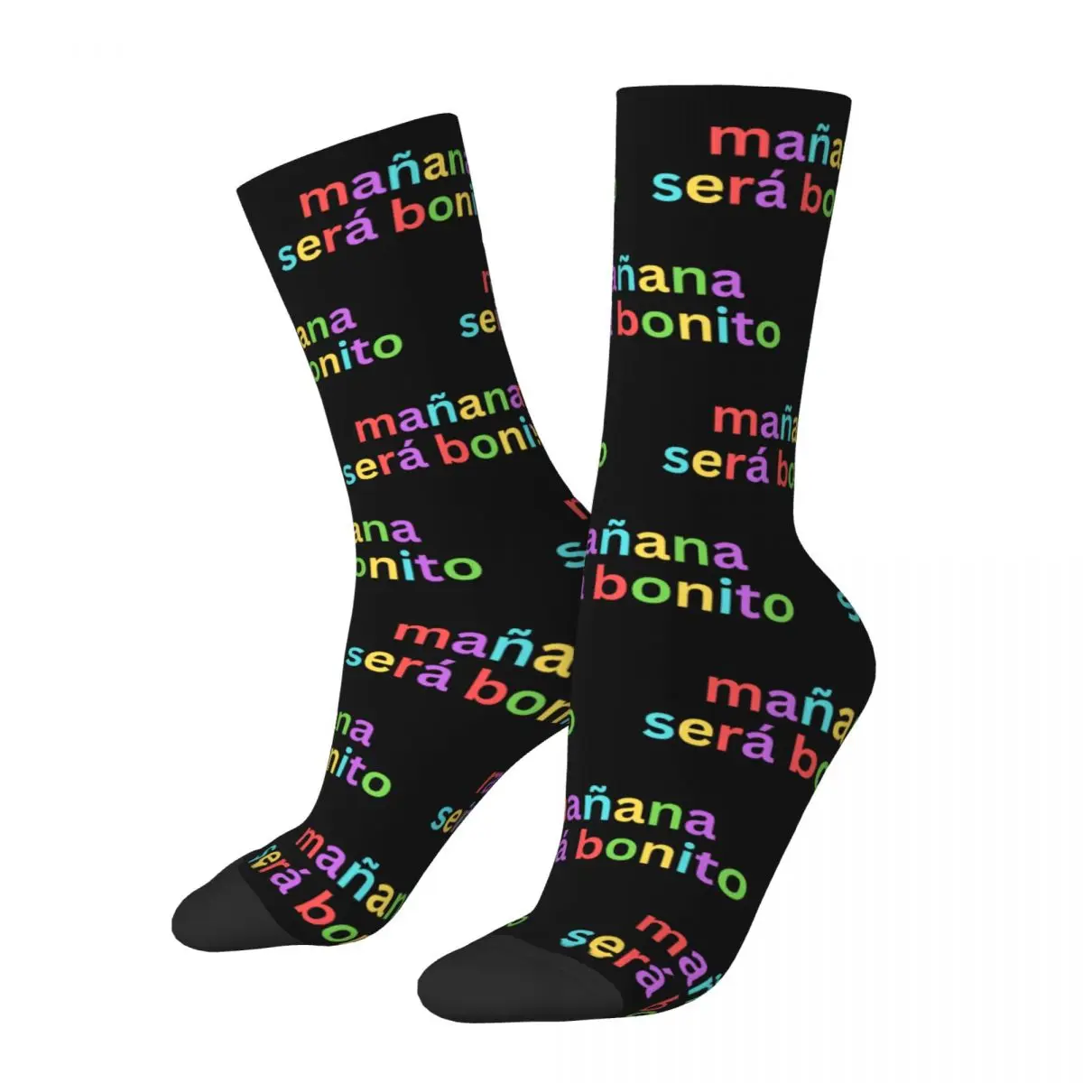 

Сумасшедший дизайн, футбольные носки Манны Бонито, музыкальный певец, Karol G, Полиэстеровые носки средней длины для женщин и мужчин