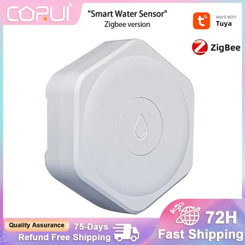 

Датчик утечки воды CORUI ZigBee, умный детектор звуковой сигнализации, с оповещением о протечке и переполнении, управление через приложение