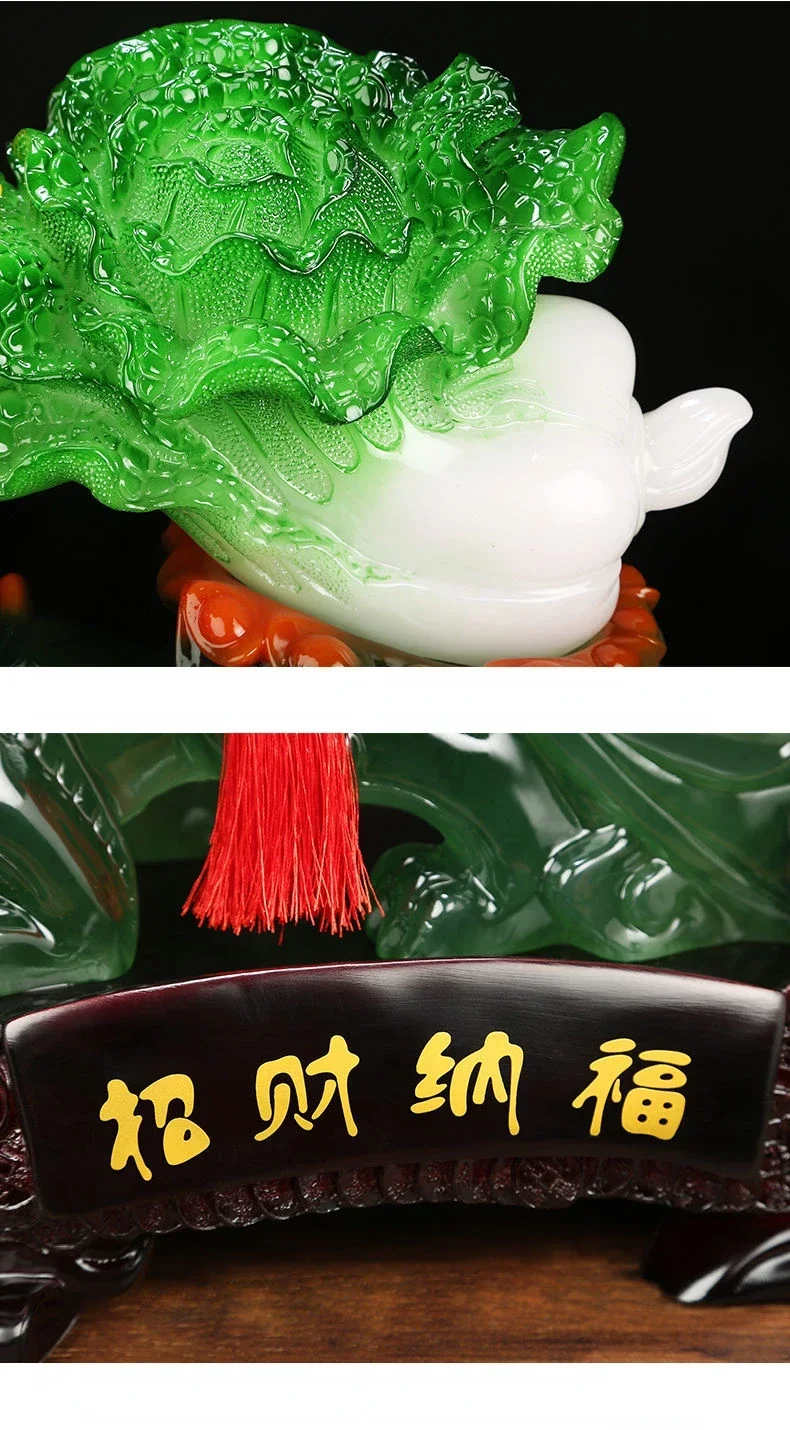 Украшения фэн-шуй Lucky Pixiu декор из нефритовой капусты офисный стол винный шкаф для