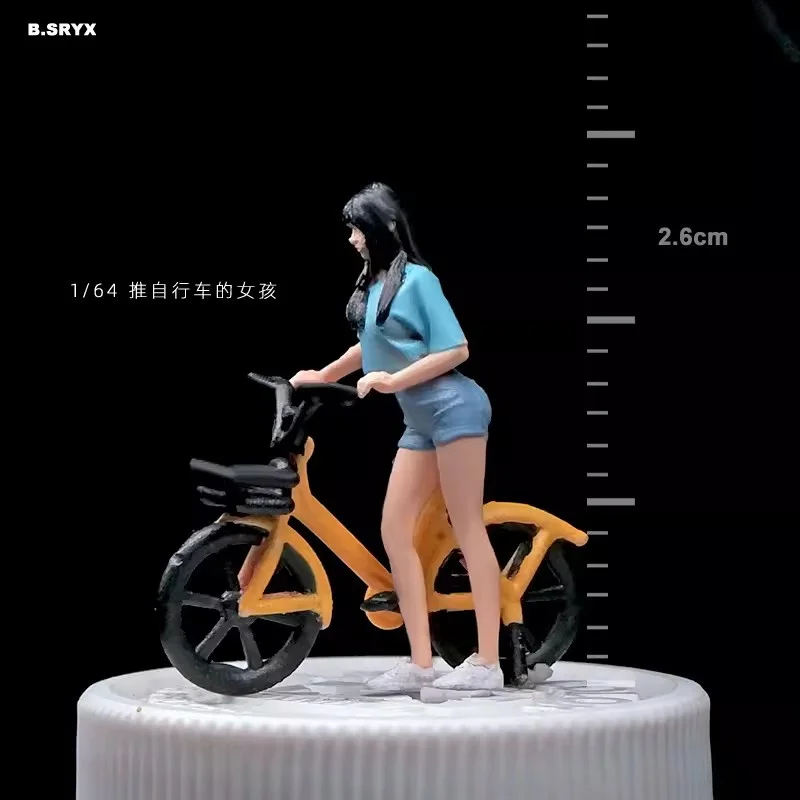 1:64 масштаб модель 1 шт. Реалистичная фигурка из смолы для езды на велосипеде