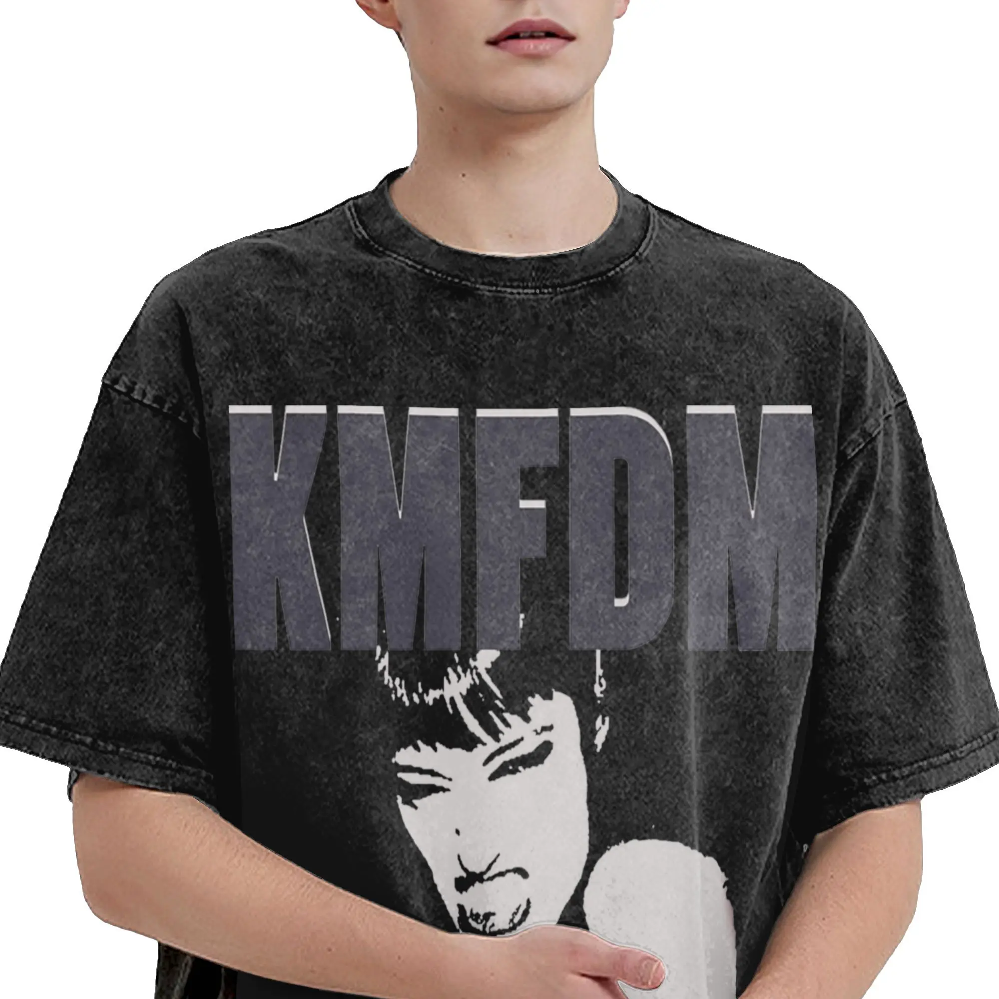 Футболка KMFDM с коротким рукавом для мужчин и женщин аксессуар группы вареная
