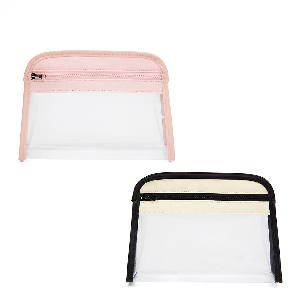 

Travel Cosmetic Bag For Women Waterproof Toiletry Storage Bag Simple Small Fresh Zipper Makeup Bag Portable Transparent PVC