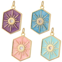 sun star moon geometric charms for jewelry making supplies bohemian dijes gold color diy pendant necklace earring bracelet