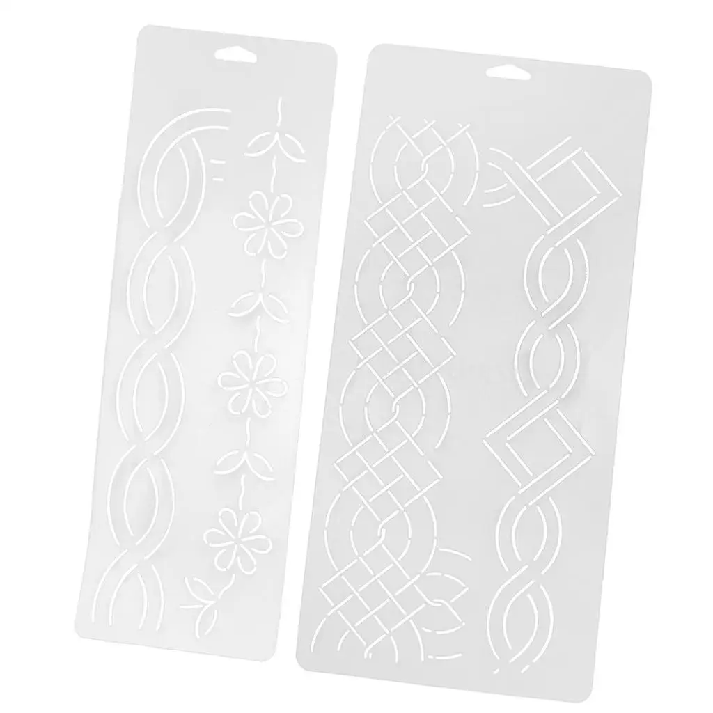 2шт цветочный пластиковый трафарет для квилтинга инструмент шитья в стиле