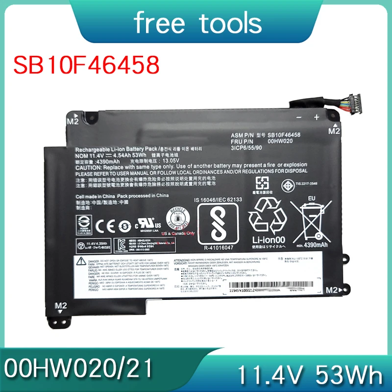 НОВЫЙ 00HW020 00HW021 11 4 В 53 Втч аккумулятор для ноутбука Lenovo Thinkpad Yoga 460 20EL 20EM 20FY P40 20GQ 20GR