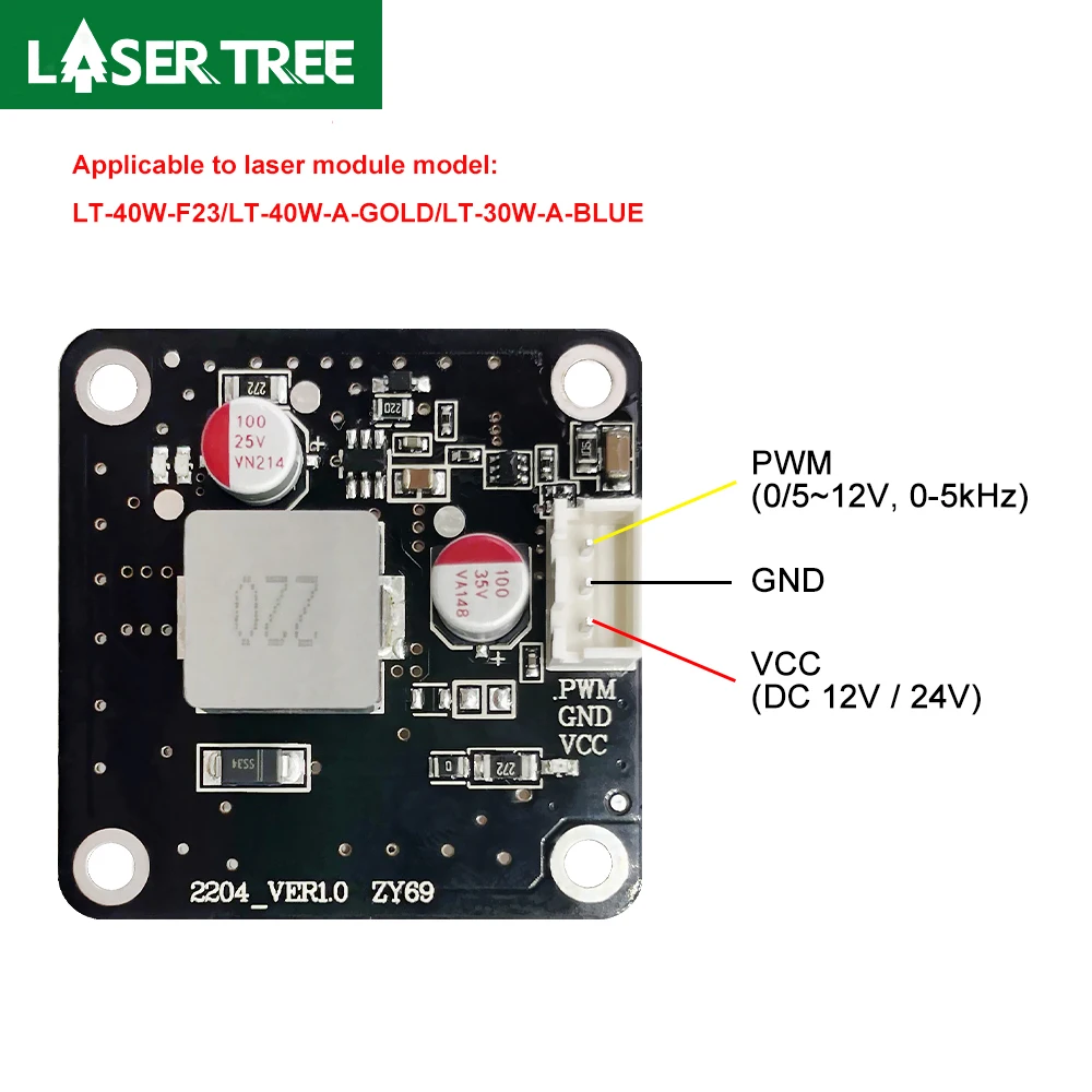 LASER TREE 20W 40W 80W Laser Driver for Laser Engraving Cutting Head Laser Module Engraver Wood Working Tools Accessories